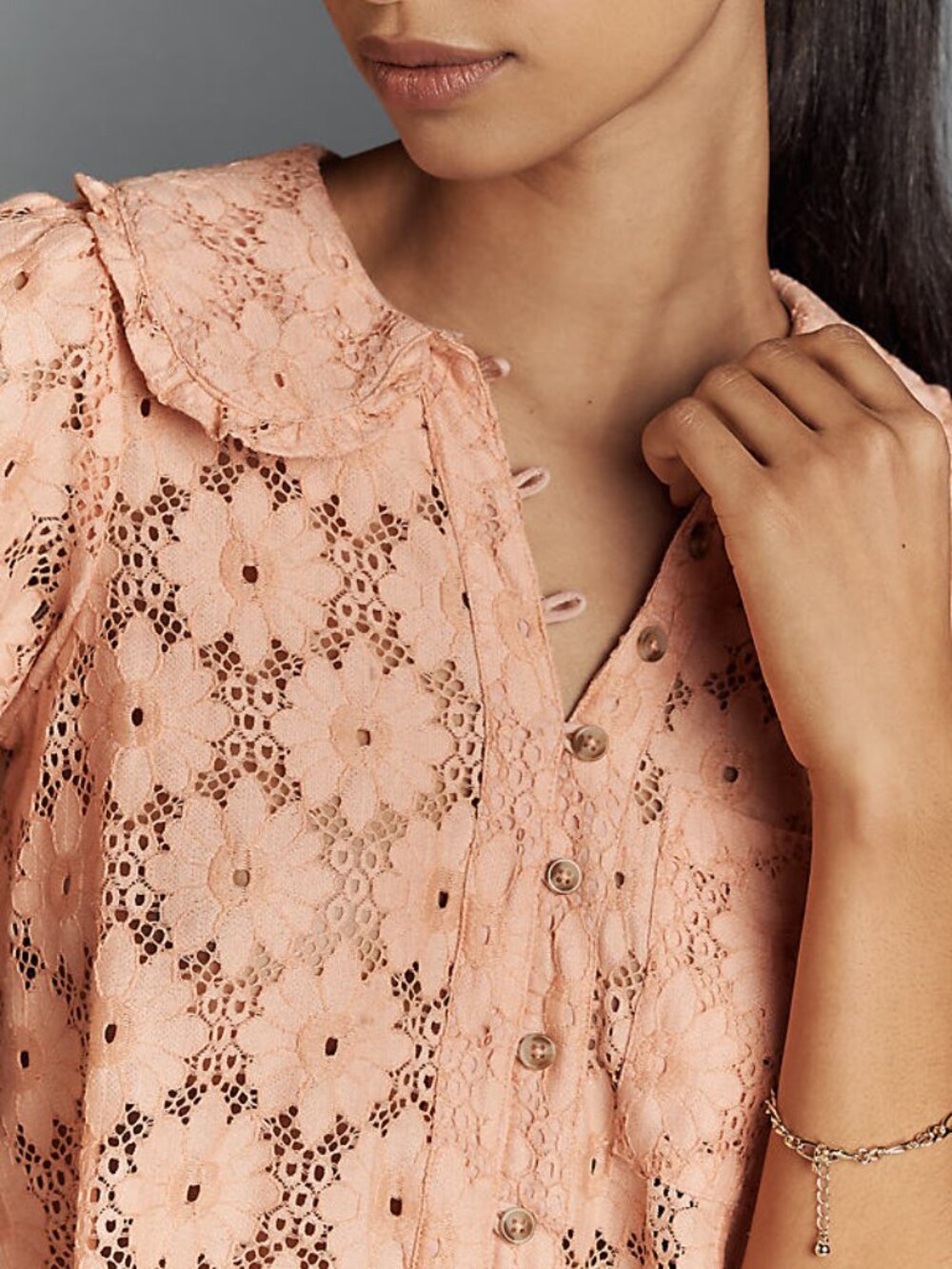 Anthropologie Keira Lace Blouse by Pilcro - Size S